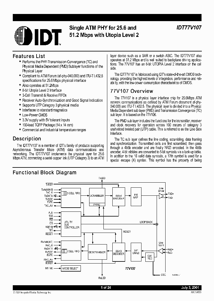 IDT77V107_56816.PDF Datasheet