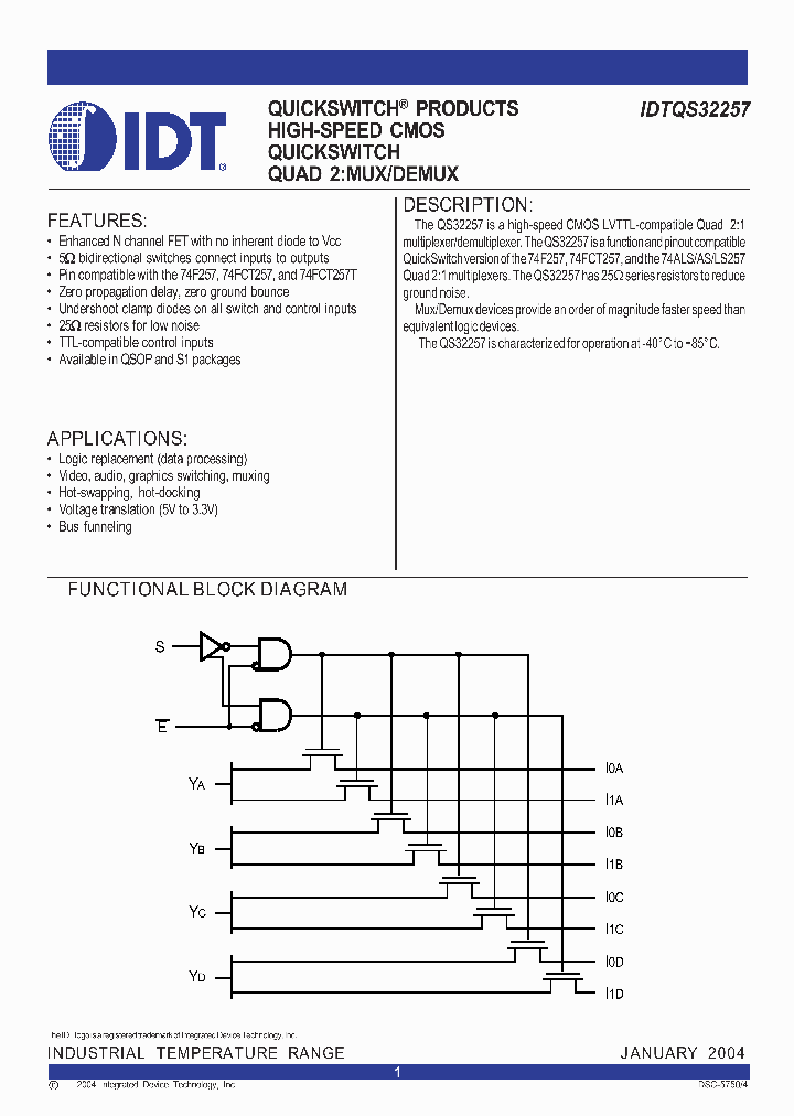 IDTQS32257_180630.PDF Datasheet