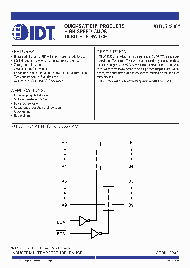 IDTQS32384_164304.PDF Datasheet