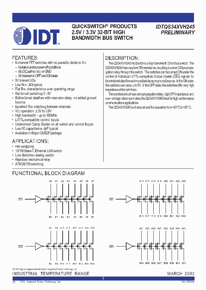 IDTQS34XVH245_55232.PDF Datasheet