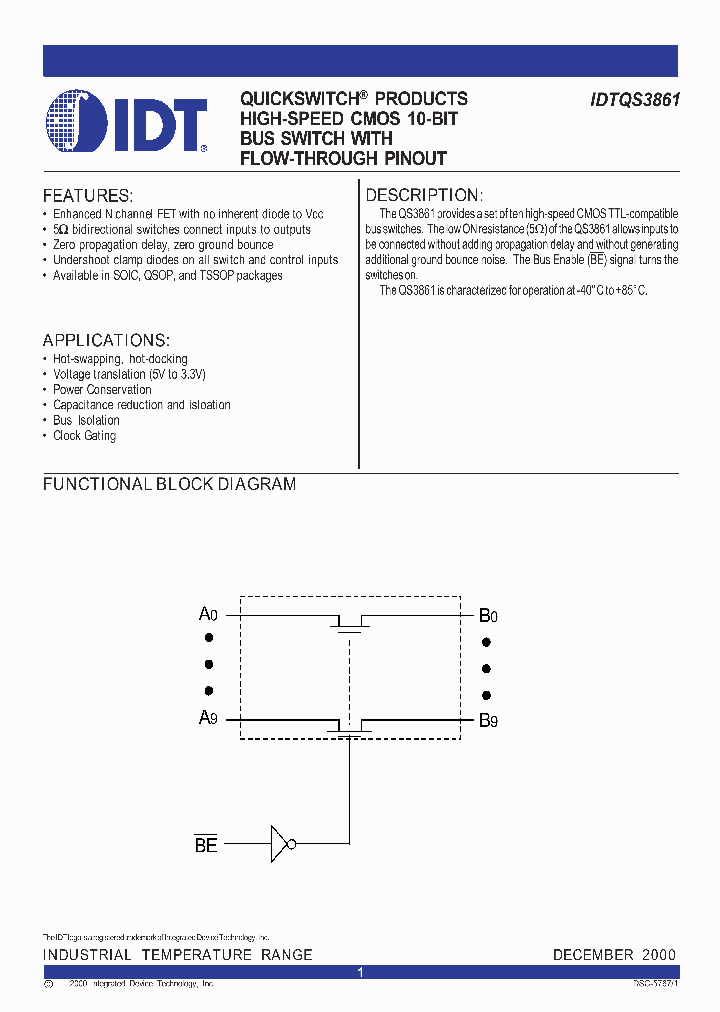 IDTQS3861Q_133180.PDF Datasheet