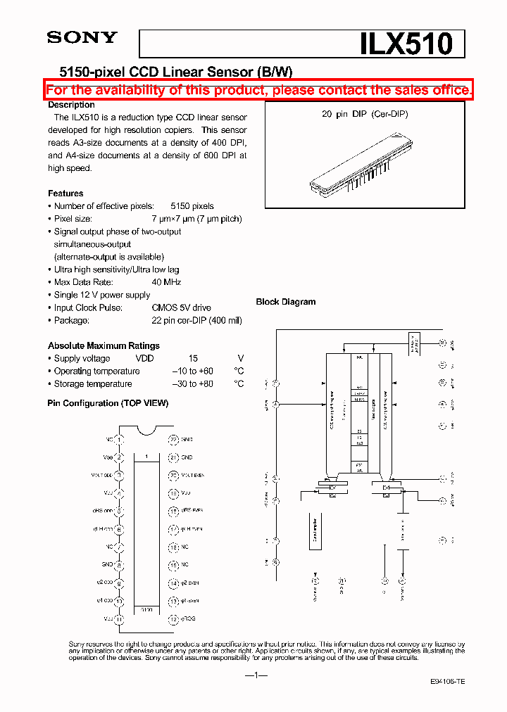 ILX510_47661.PDF Datasheet