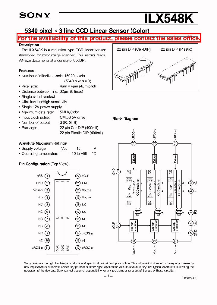ILX548K_47850.PDF Datasheet