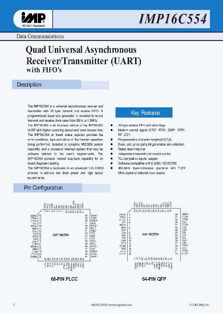 IMP16C554_11986.PDF Datasheet