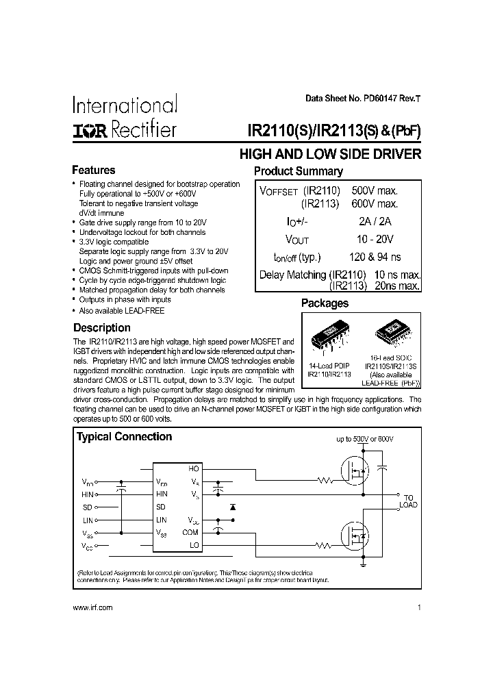 IR2110_2607.PDF Datasheet