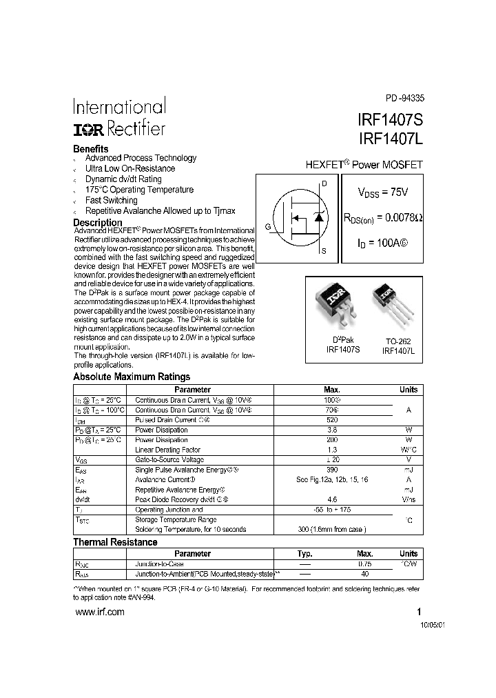 IRF1407L_5755.PDF Datasheet