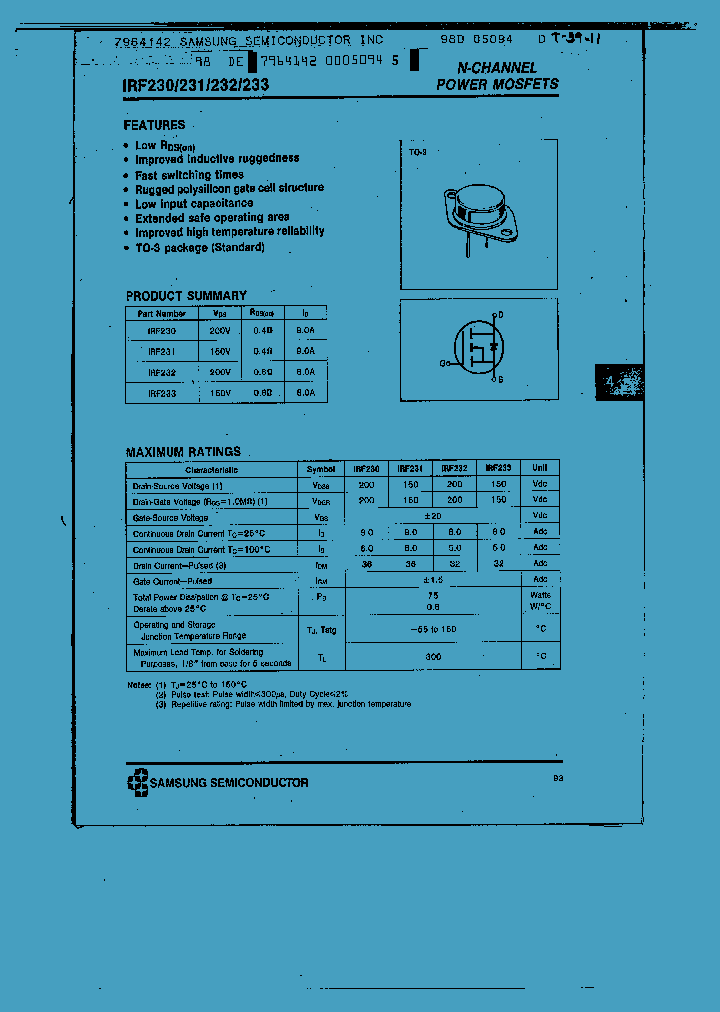 IRF230_5777.PDF Datasheet