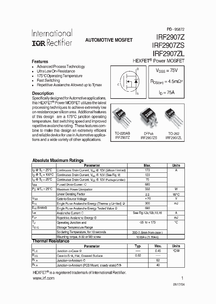 IRF2907Z_5810.PDF Datasheet