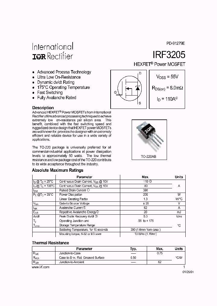 IRF3205_5817.PDF Datasheet