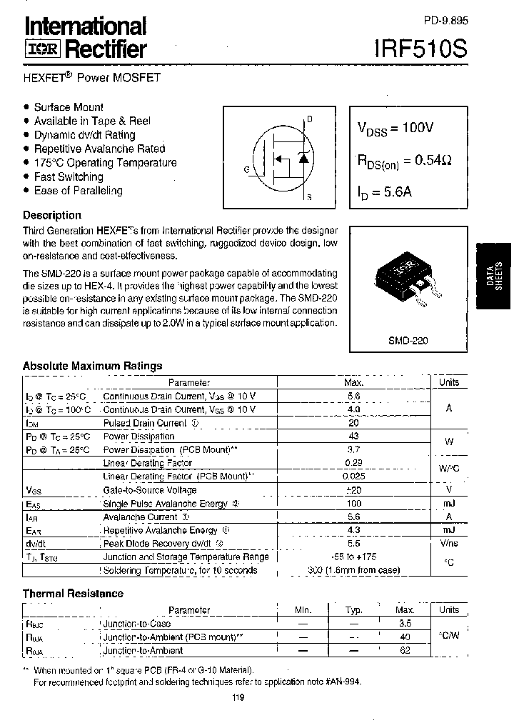 IRF510S_188173.PDF Datasheet