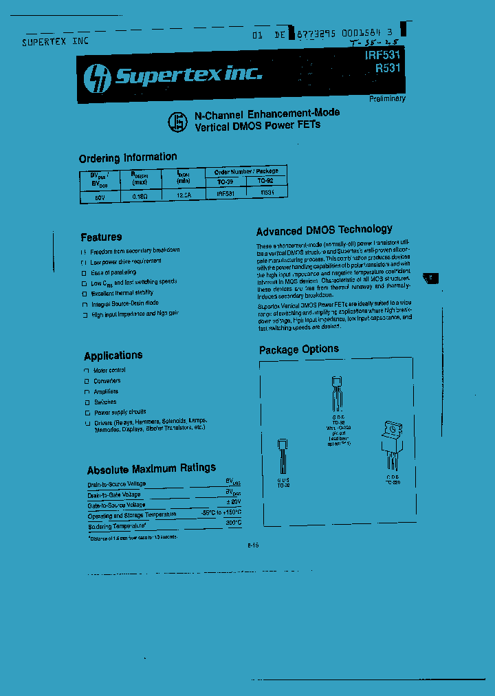 IRF531_154557.PDF Datasheet