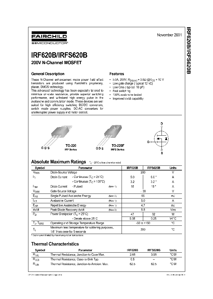 IRF620B_174286.PDF Datasheet