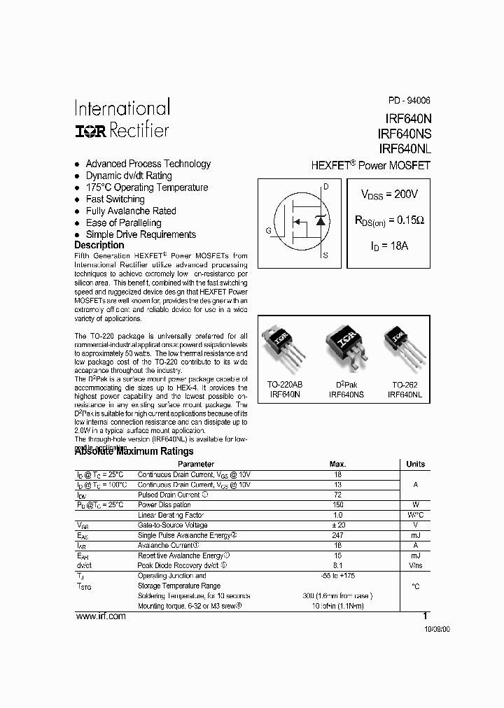 IRF640N_37093.PDF Datasheet