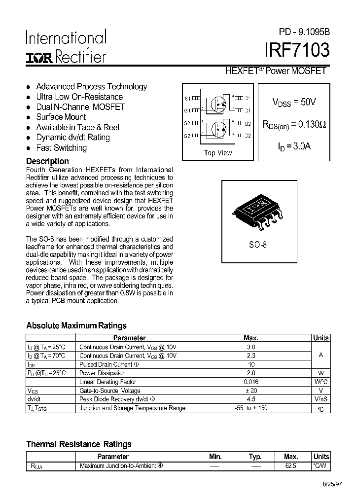 IRF7103_85071.PDF Datasheet
