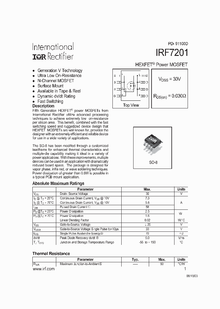 IRF7201_26806.PDF Datasheet