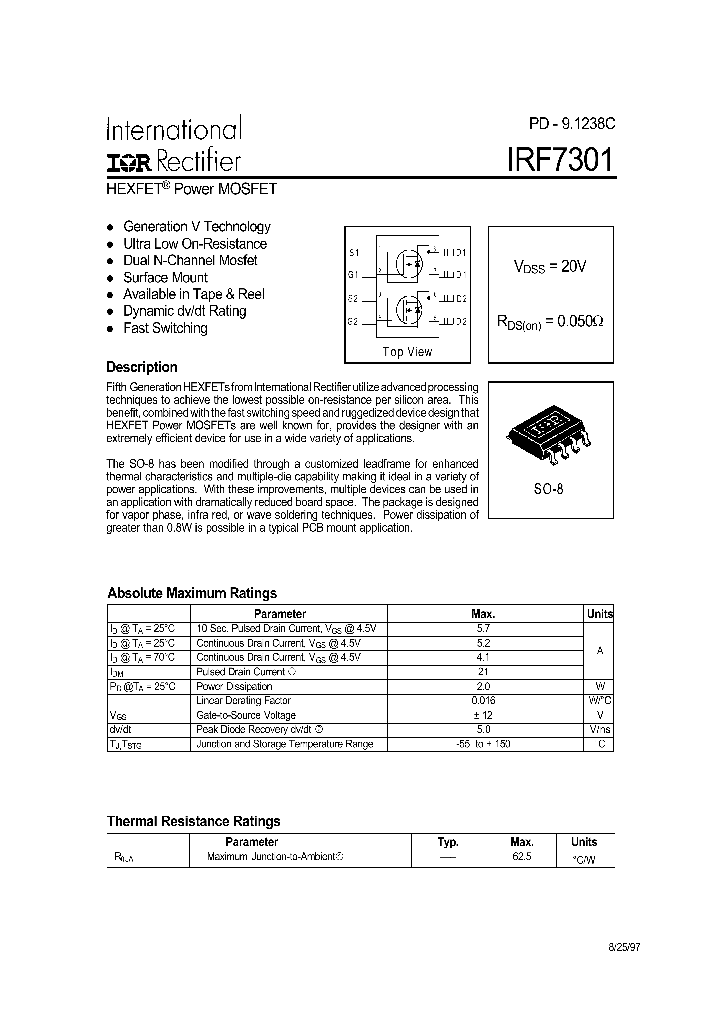 IRF7301_26822.PDF Datasheet