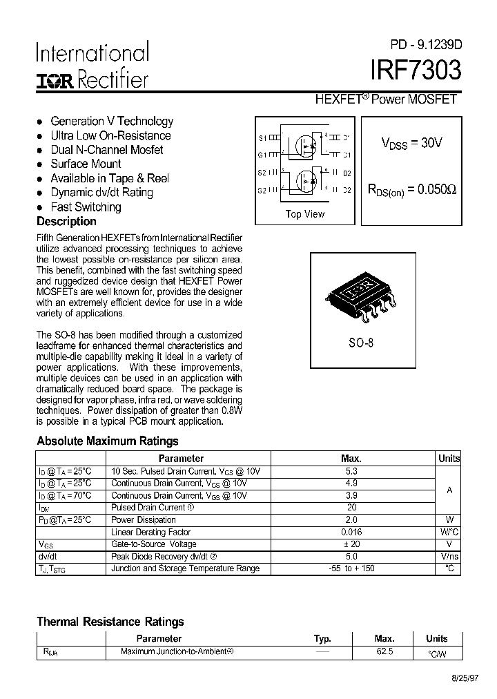 IRF7303_26823.PDF Datasheet