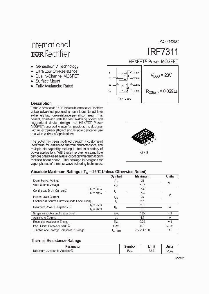 IRF7311_26832.PDF Datasheet