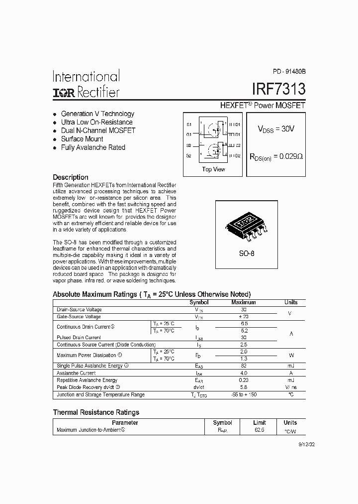 IRF7313_26833.PDF Datasheet