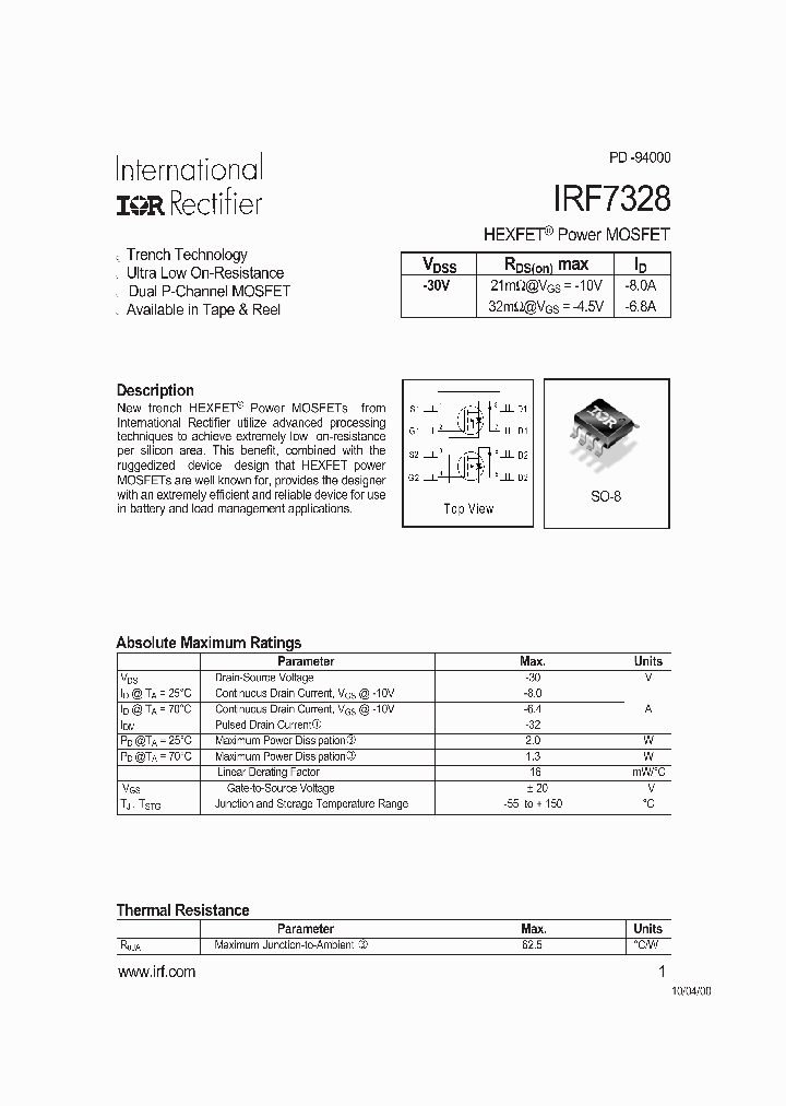 IRF7328_26839.PDF Datasheet