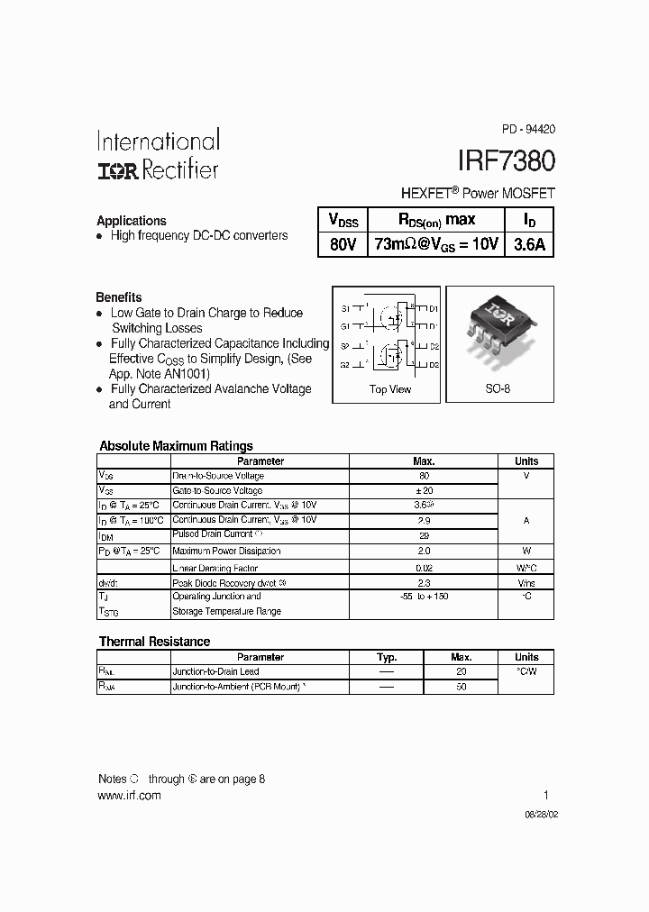 IRF7380_24931.PDF Datasheet