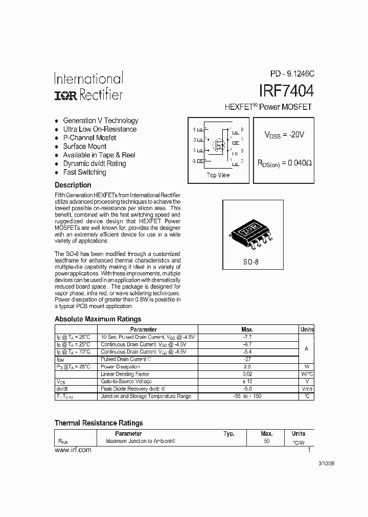 IRF7404_26174.PDF Datasheet