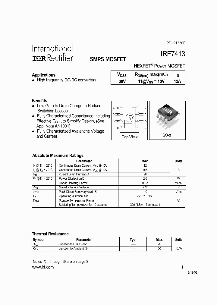IRF7413_26843.PDF Datasheet