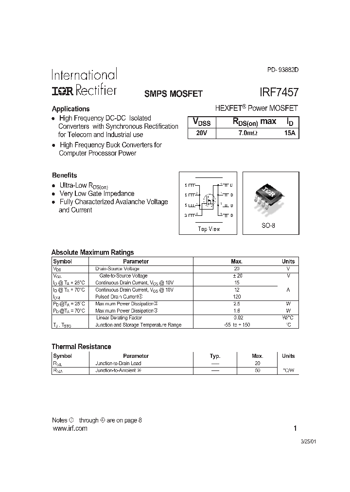 IRF7457_133802.PDF Datasheet