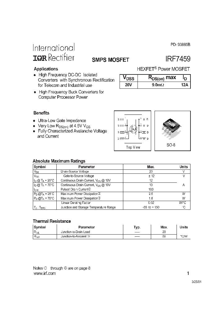 IRF7459_133804.PDF Datasheet