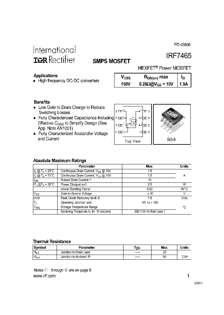 IRF7465_136162.PDF Datasheet