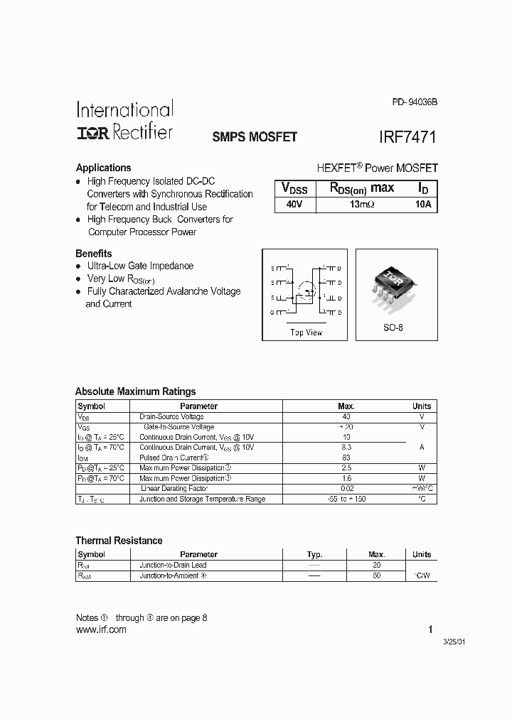 IRF7471_140632.PDF Datasheet