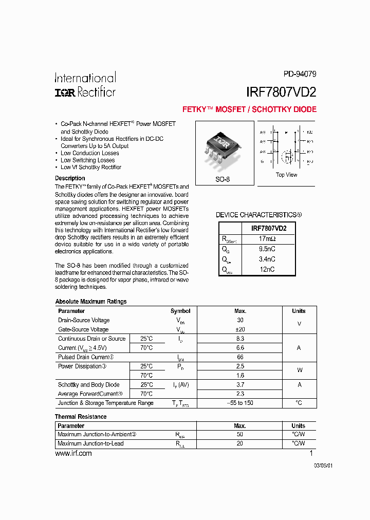 IRF7807VD2_2167.PDF Datasheet