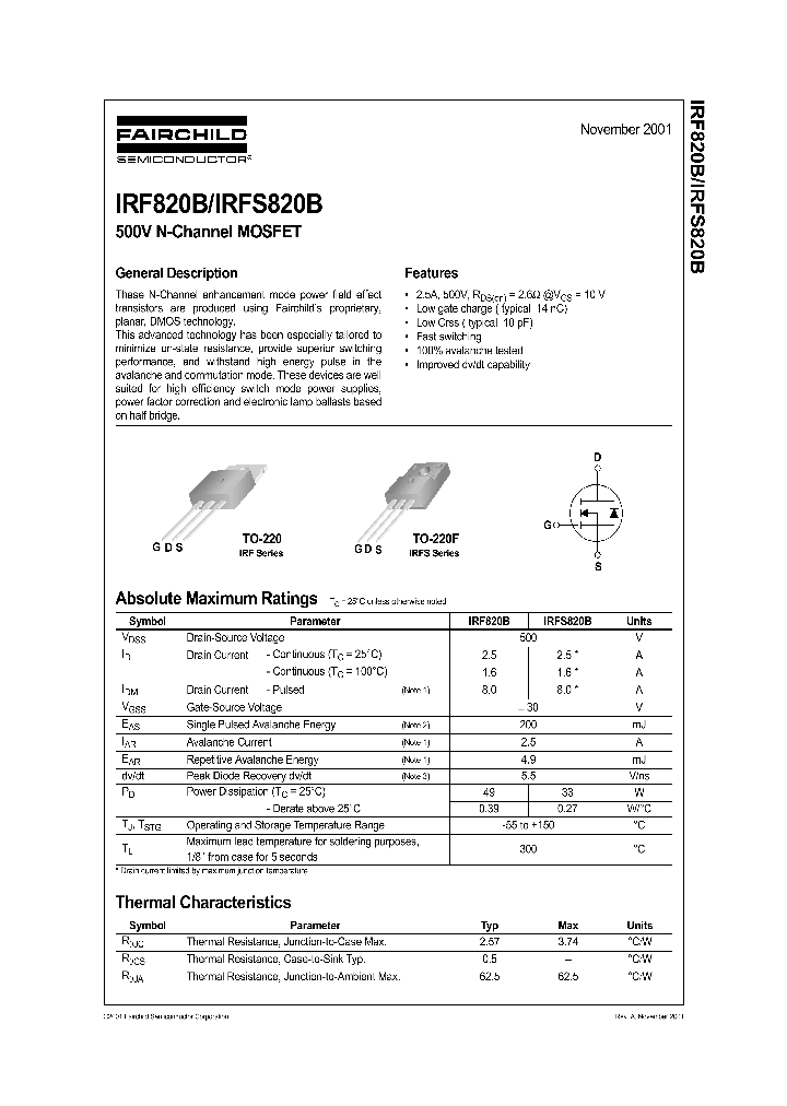 IRF820B_194635.PDF Datasheet