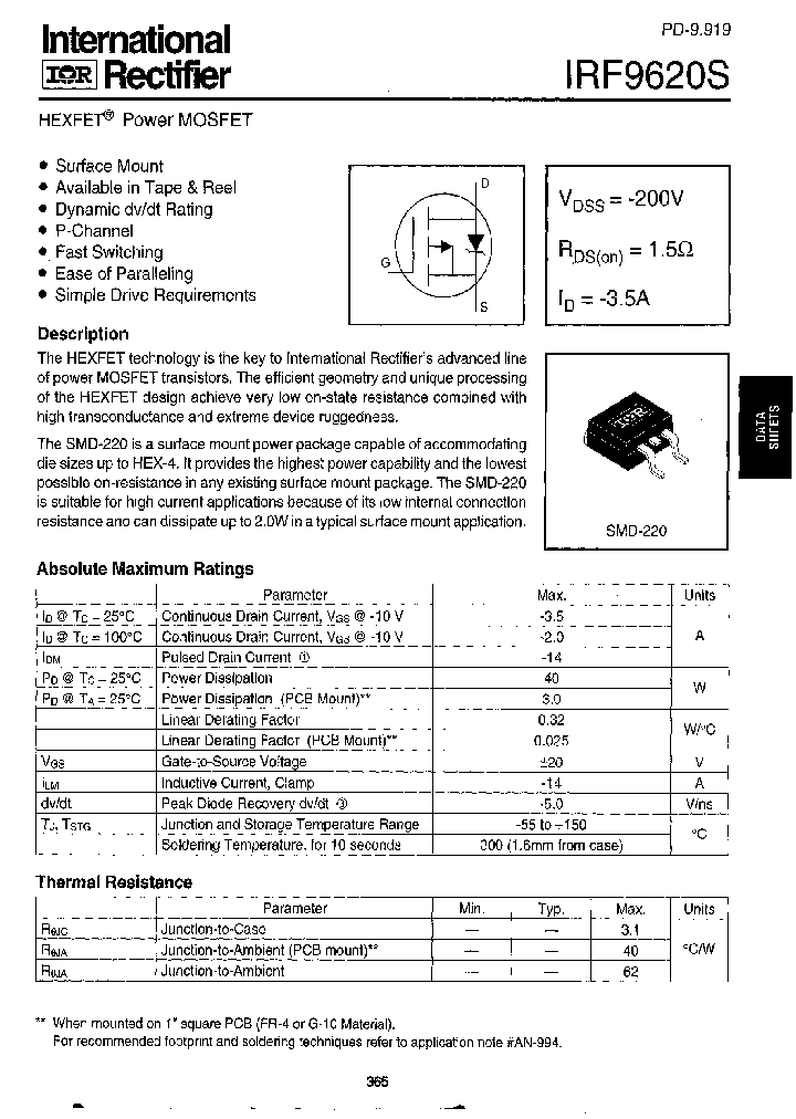 IRF9620S_5944.PDF Datasheet