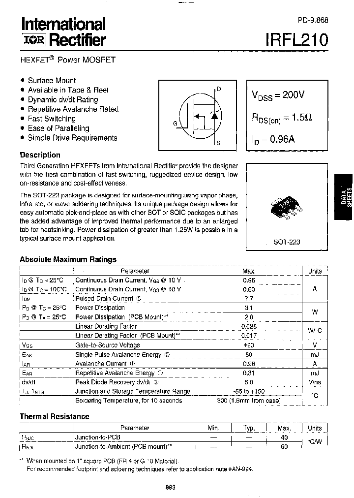 IRFL210_24929.PDF Datasheet