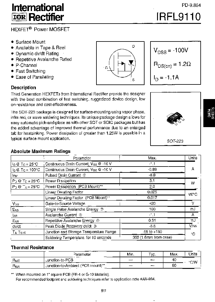 IRFL9110_26850.PDF Datasheet