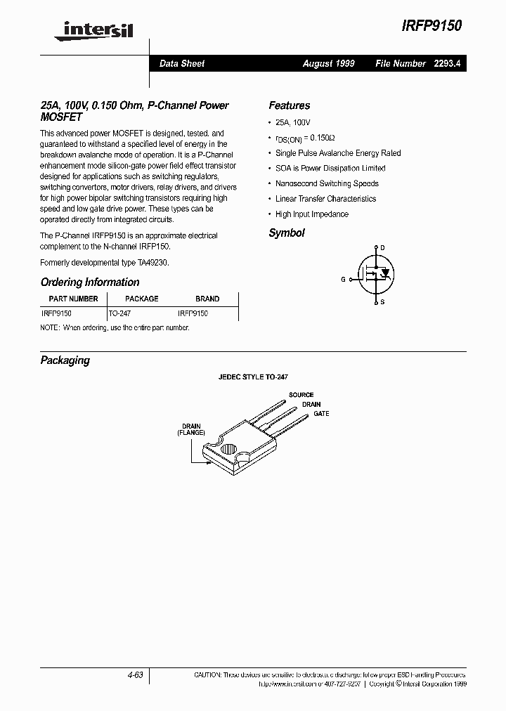 IRFP9150_156834.PDF Datasheet