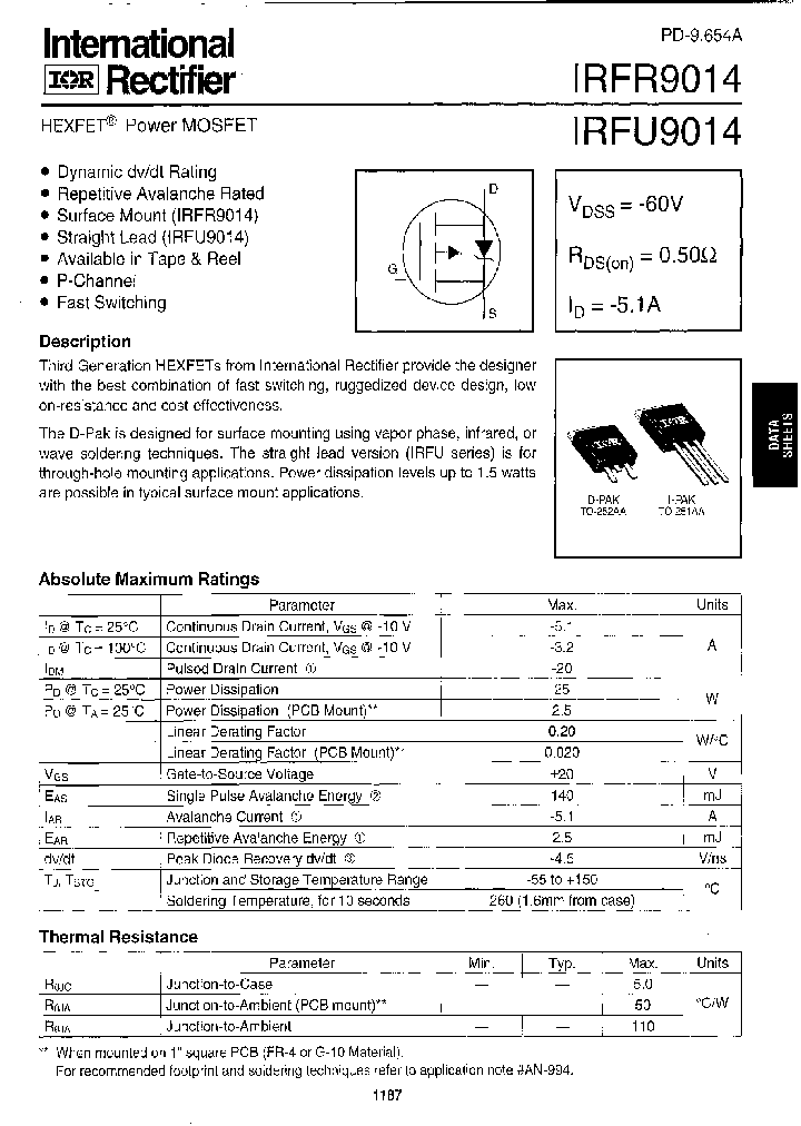 IRFR9014_81806.PDF Datasheet