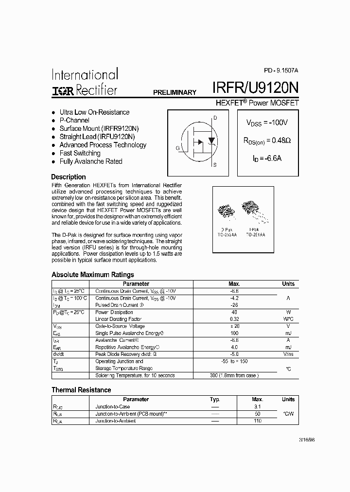 IRFR9120N_141965.PDF Datasheet