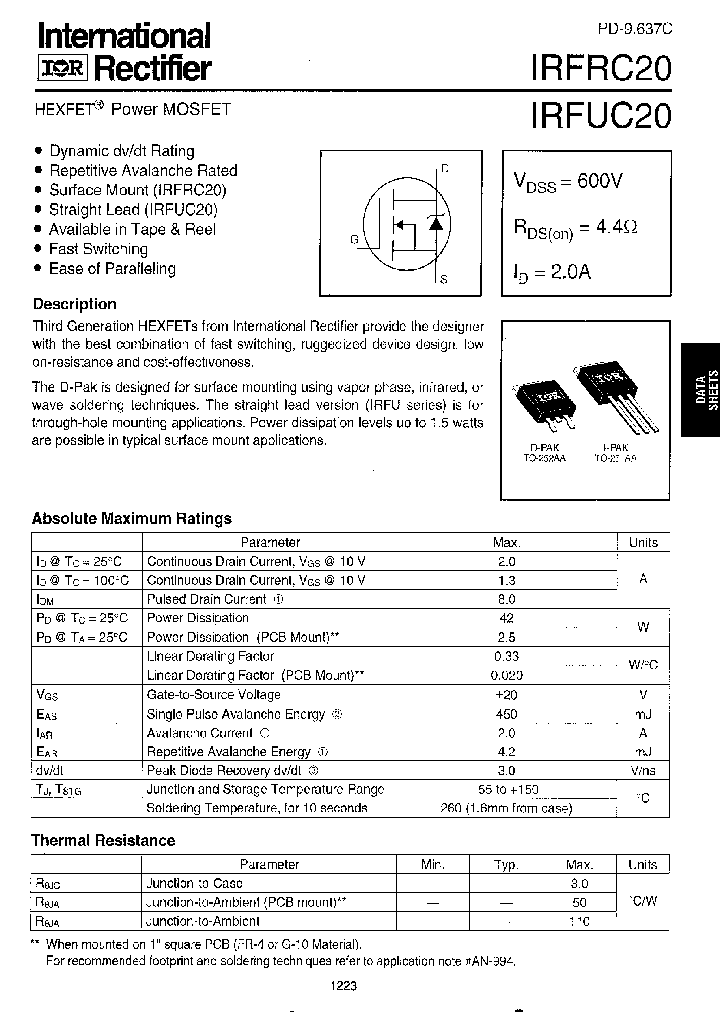 IRFUC20_61074.PDF Datasheet
