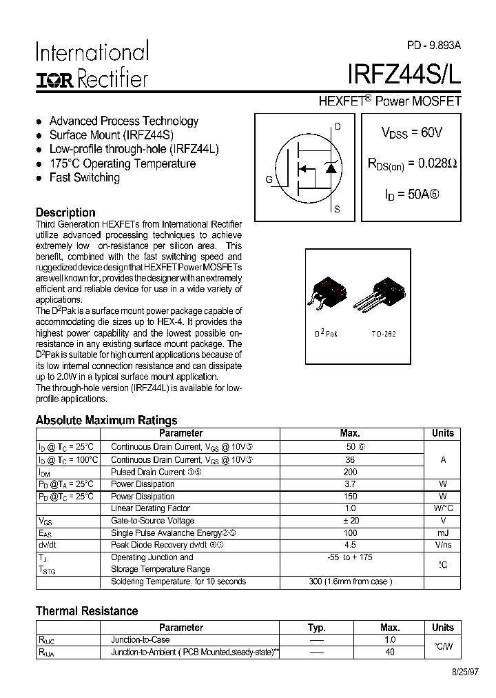 IRFZ44L_146656.PDF Datasheet