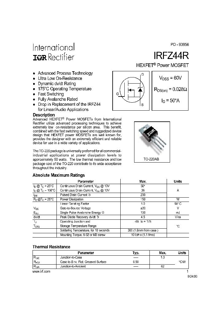 IRFZ44R_146660.PDF Datasheet