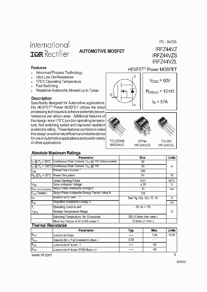IRFZ44VZ_146665.PDF Datasheet