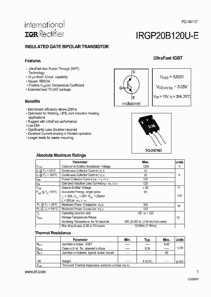 IRGP20B120U-E_194865.PDF Datasheet