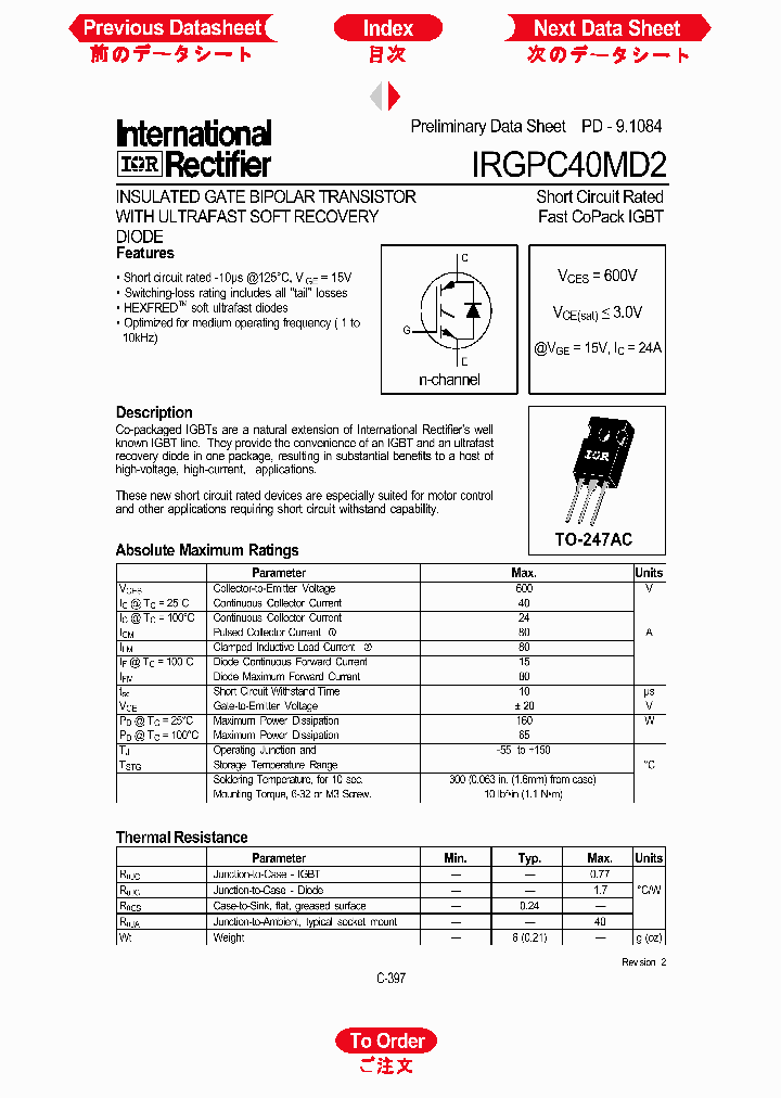 IRGPC40MD2_179377.PDF Datasheet