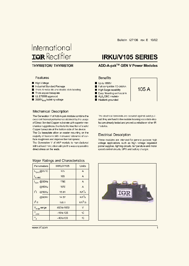 IRKV105_56801.PDF Datasheet