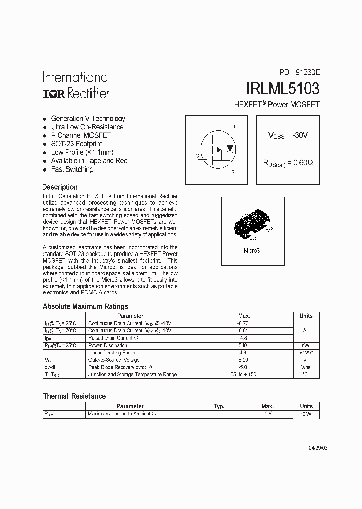 IRLML5103_121570.PDF Datasheet