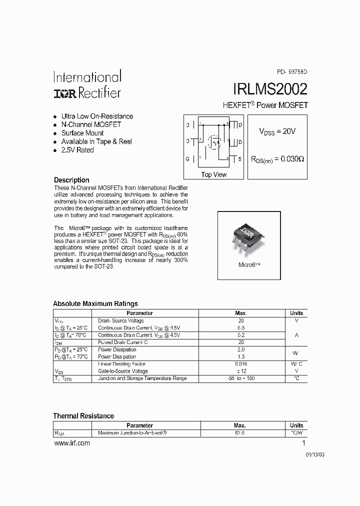IRLMS2002_32796.PDF Datasheet