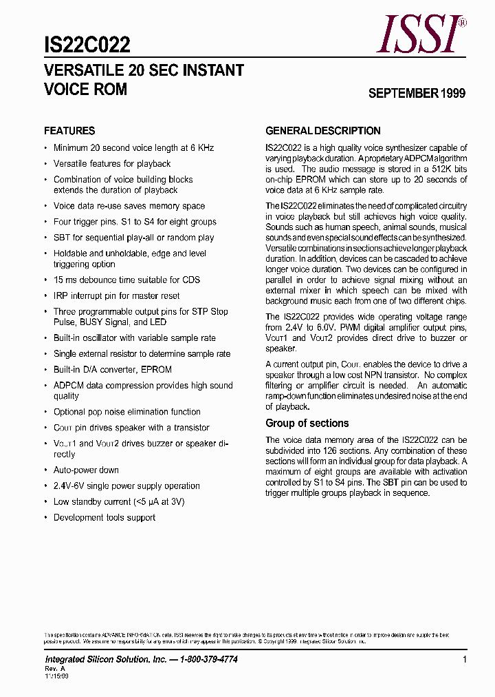 IS22C022_17105.PDF Datasheet