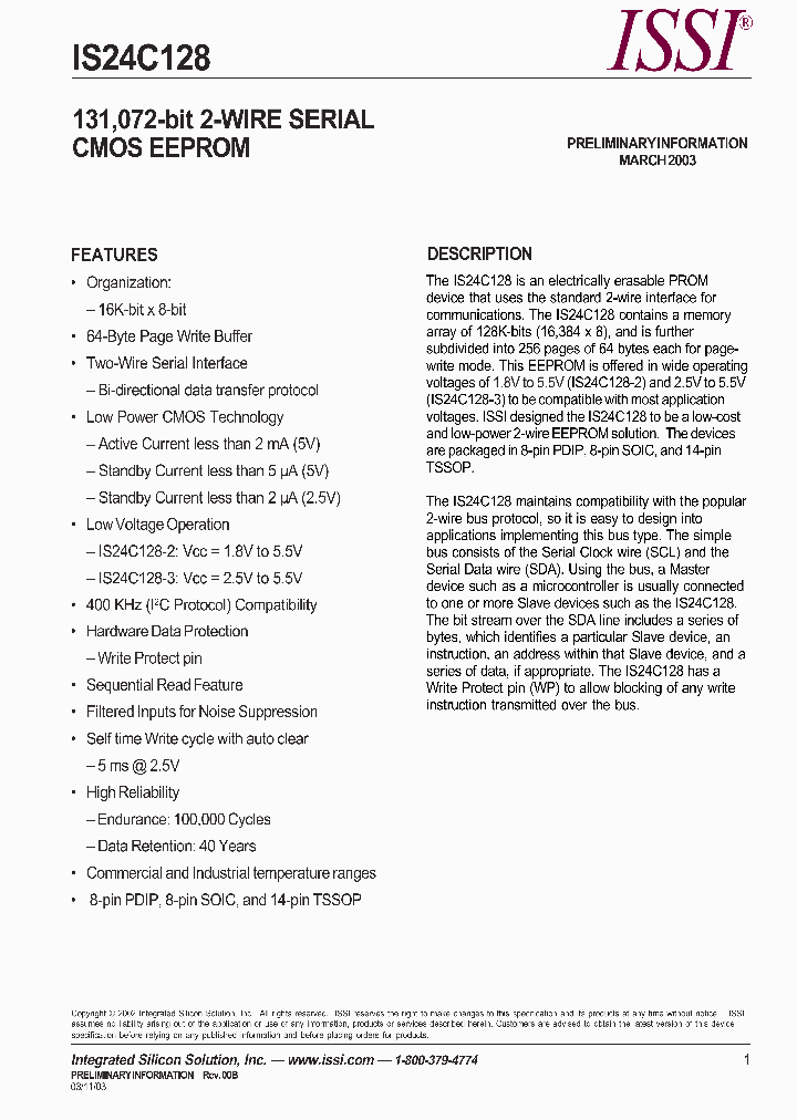 IS24C128_16556.PDF Datasheet